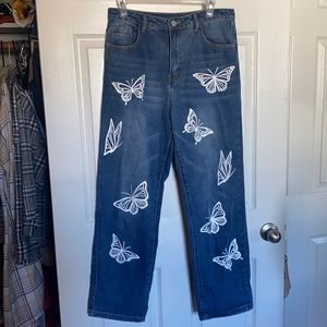 Shein Butterfly Jeans